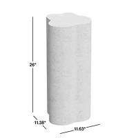 Fleur Tall Faux Travertine Resin Drink Table