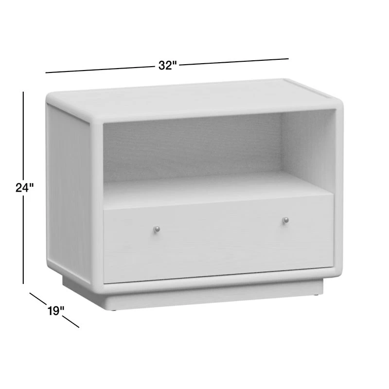 Lafayette 32" Walnut Wood Charging Nightstand