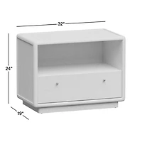 Lafayette 32" Walnut Wood Charging Nightstand