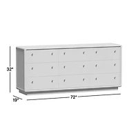 Lafayette 72" Walnut Wood 9-Drawer Dresser