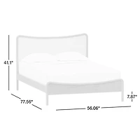 Rainey Walnut Wood and Natural Cane Kids Twin Bed
