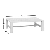 Anguilla 50" Teak Wood Outdoor Coffee Table