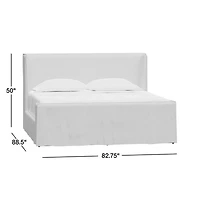 Positano Oatmeal Ivory Slipcovered King Bed