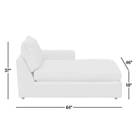 Lounge Right-Arm Chaise Lounge Sectional Piece