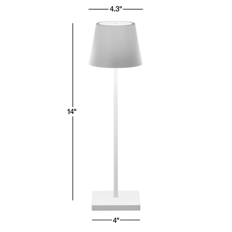 Poldina Pro Pink Metal Table Lamp by Zafferano America 15"