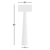 Gains Burlwood Floor Lamp with Linen Shade by Brigette Romanek