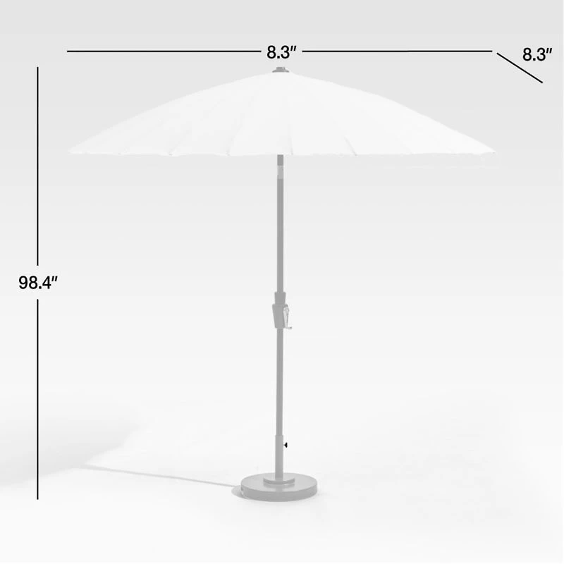 9' Dome White Outdoor Patio Umbrella
