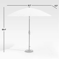 9' Dome White Outdoor Patio Umbrella