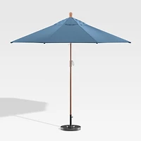 9' Round Sunbrella ® Sapphire Outdoor Patio Umbrella with Eucalyptus Frame