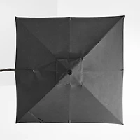 9' Square Cast Charcoal Grey Sunbrella® Cantilever Outdoor Patio Umbrella with Black Metal Frame