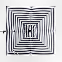 9' Square Navy and White Cabana Stripe Sunbrella® Outdoor Cantilever Patio Umbrella Cover