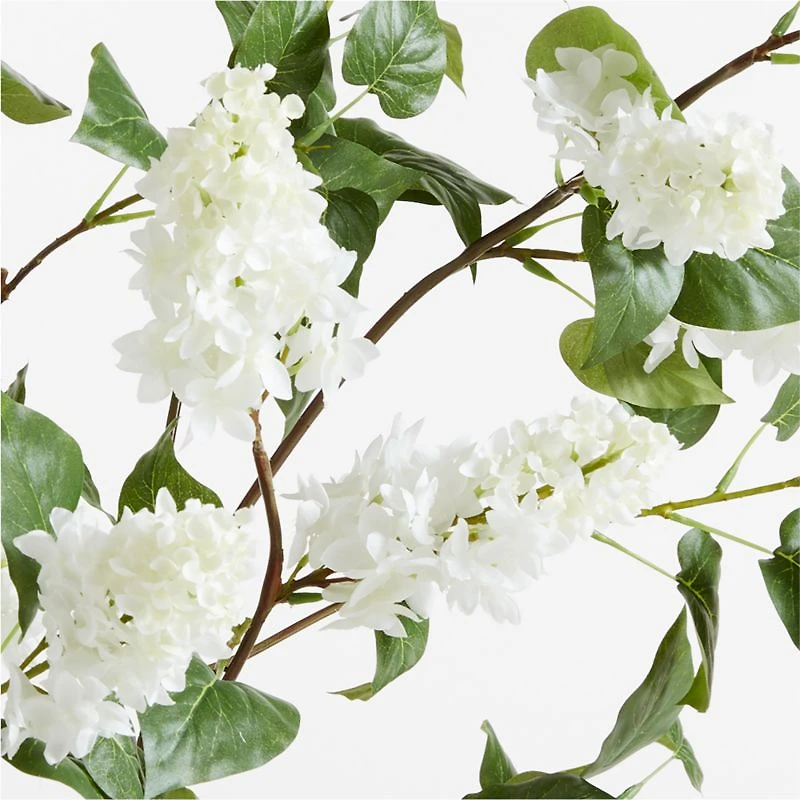 Faux White Lilac Spray 50" by Abigail Ahern
