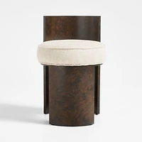Coquette Burl Wood Accent Chair by Athena Calderone