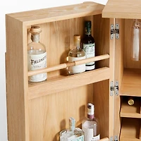 Honore Natural Oak Wood 38" Bar Cabinet by Athena Calderone