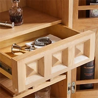 Honore Natural Oak Wood 38" Bar Cabinet by Athena Calderone