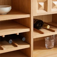 Honore Natural Oak Wood 38" Bar Cabinet by Athena Calderone