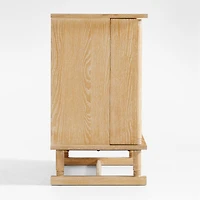 Honore Natural Oak Wood 38" Bar Cabinet by Athena Calderone