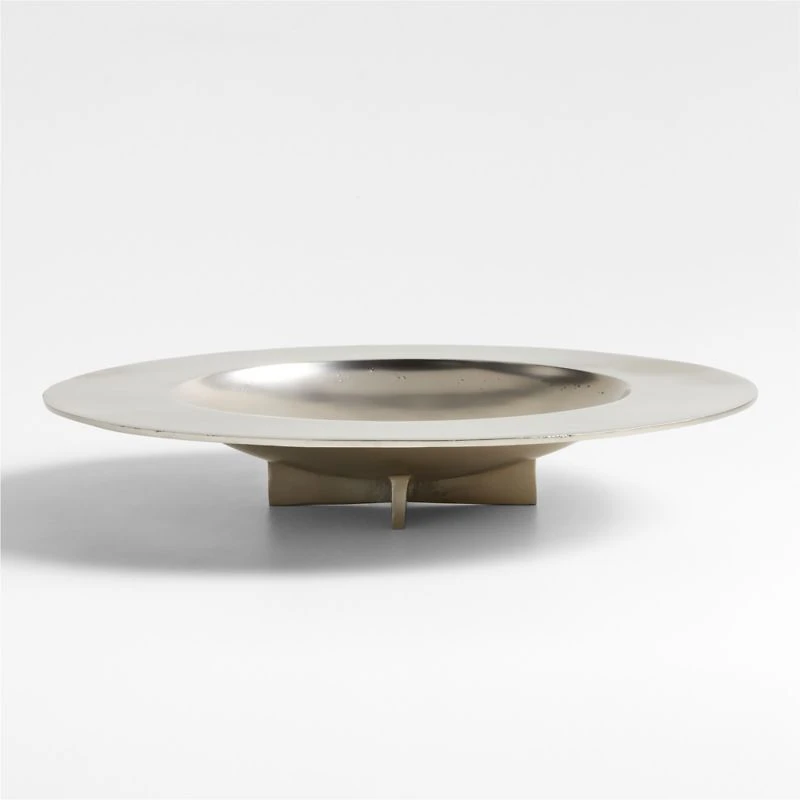 Lustre Large Silver Metal Centerpiece Bowl 20" by Athena Calderone