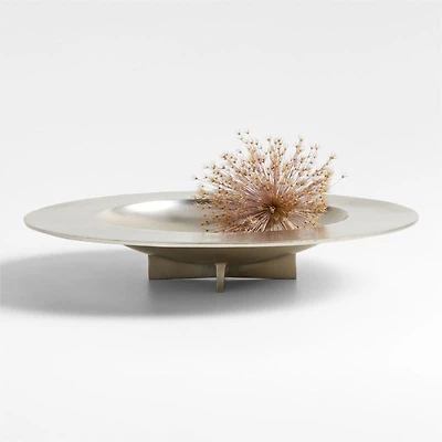 Lustre Large Silver Metal Centerpiece Bowl 20" by Athena Calderone