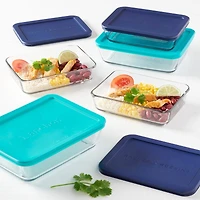 Anchor Hocking 10-Piece Rectangular Glass Food Storage Set with Snugfit Lids