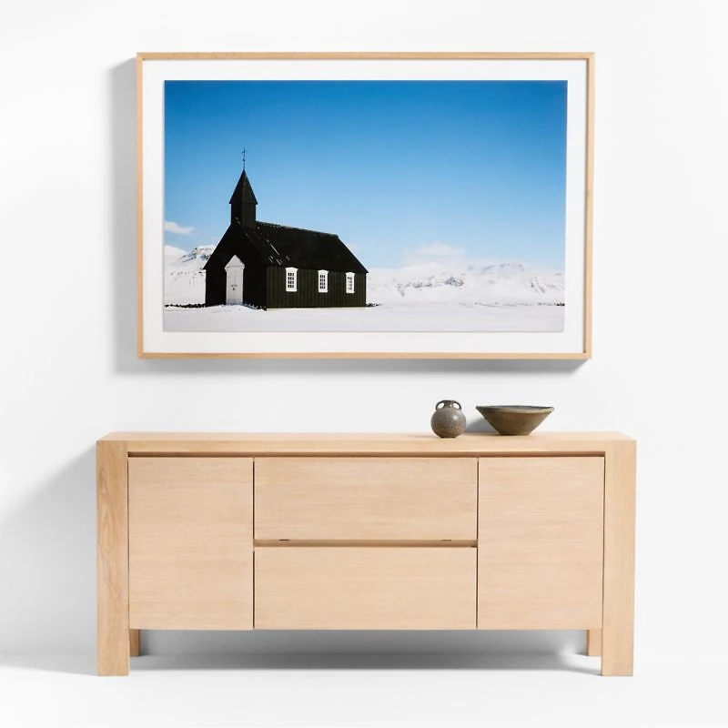 Terra 72" Natural White Oak Solid Wood Credenza