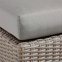 Abaco Grey Resin Wicker Outdoor Armless Chair with Graphite Sunbrella ® Cushion
