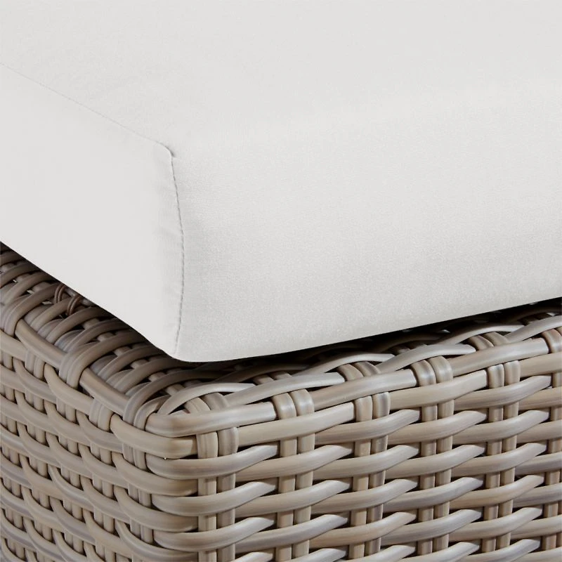 Abaco Resin Wicker Outdoor Armless Chair with Natural Sunbrella ® Cushion