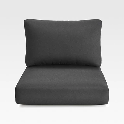 Abaco Soot Grey Sunbrella ® Outdoor Lounge Chair Cushion