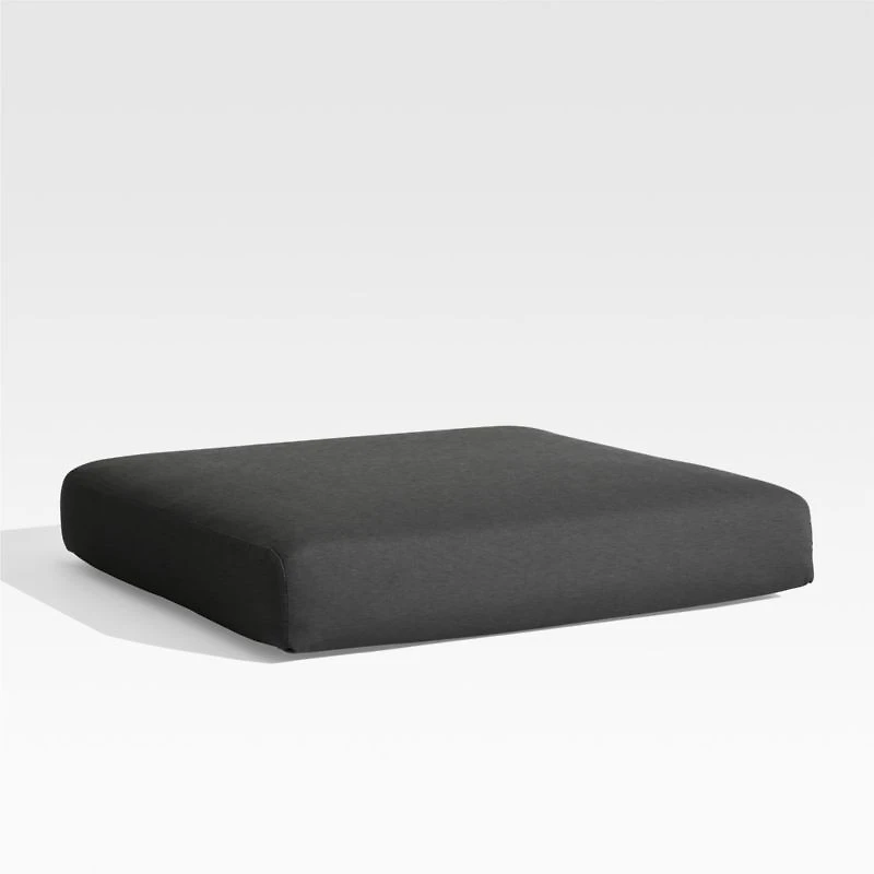 Abaco Charcoal Grey Sunbrella ® Outdoor Ottoman Cushion