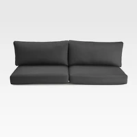 Abaco Soot Grey Sunbrella ® Outdoor Sofa Cushions