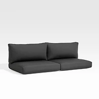 Abaco Soot Grey Sunbrella ® Outdoor Sofa Cushions