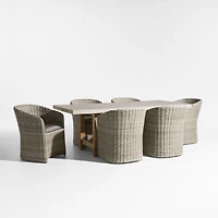 Abaco Resin Wicker Outdoor Dining Chair with Graphite Sunbrella ® Cushion