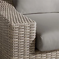 Abaco Resin Wicker Outdoor Swivel Lounge Chair with Graphite Sunbrella ® Cushions