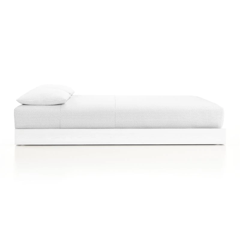 Abridged White Glaze Kids Full Trundle Bed
