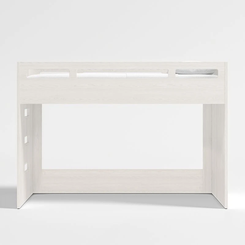 Abridged White Glaze Kids Full Trundle Bed