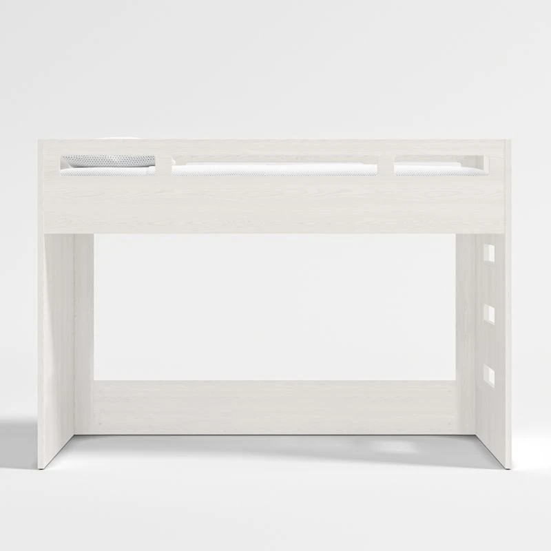 Abridged White Glaze Kids Full Trundle Bed