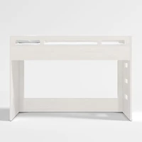 Abridged White Glaze Kids Full Trundle Bed