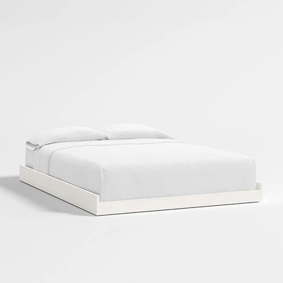 Abridged White Glaze Kids Full Trundle Bed