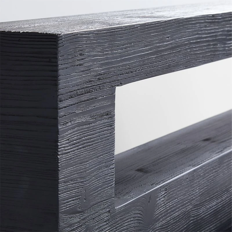 Adia Black Wood Platform Queen Bed by Leanne Ford