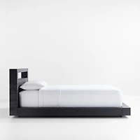 Adia Black Wood Platform Queen Bed by Leanne Ford