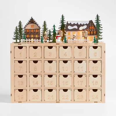 Wooden Village Holiday Advent Calendar