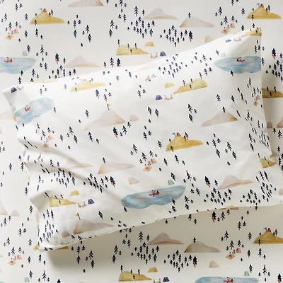 Stay Cool Adventure Organic Cotton Patterned Kids Pillowcase