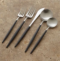 Aero Black 5-Piece Flatware Place Setting