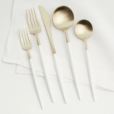 Aero White Champagne 5-Piece Place Setting