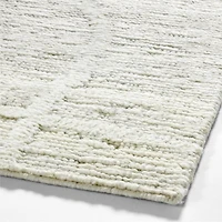 Agen Wool Handwoven Grid Ivory Area Rug 8'x10'