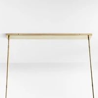 Aiden Ribbed Glass Brass Linear Pendant Light