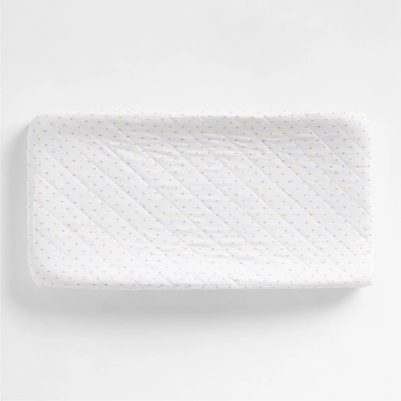 Aiko Organic Yellow Diamonds Baby Changing Pad Cover