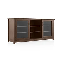Ainsworth Cocoa 64" Storage Media Console with Glass/Wood Doors