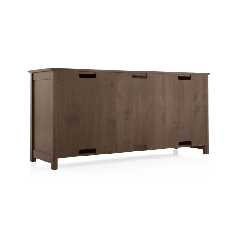 Ainsworth Cocoa 64" Storage Media Console with Glass/Wood Doors