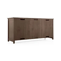 Ainsworth Cocoa 64" Storage Media Console with Glass/Wood Doors